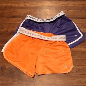 Justice mesh shorts, size 12